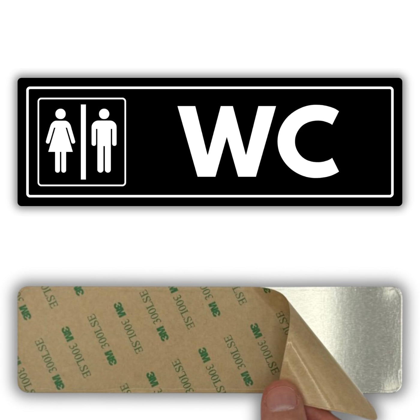 LEIASA | Acrylschild WC Damen & Herren - 7,5 x 23 cm - Stärke 2 mm - A