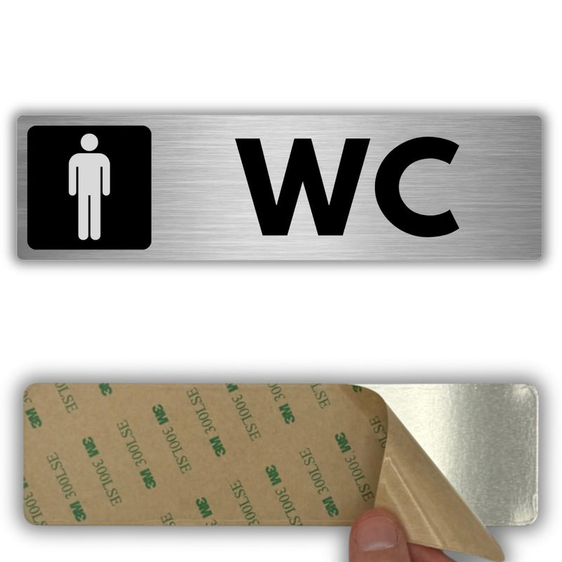 LEIASA | Schild Damen-WC - 5 x 18 cm - Stärke 0,8 mm - Aluminium - Hin