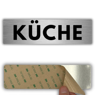 LEIASA | Schild Küche - 5 x 18 cm - Stärke 0,8 mm - Aluminium - Selbst