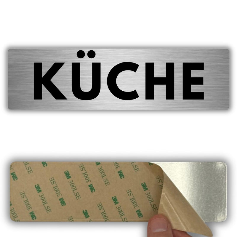 LEIASA | Schild Küche - 5 x 18 cm - Stärke 0,8 mm - Aluminium - Selbst