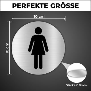 LEIASA | Selbstklebendes WC-Schilder für Frauen - Dicke 0,6 mm - Durch