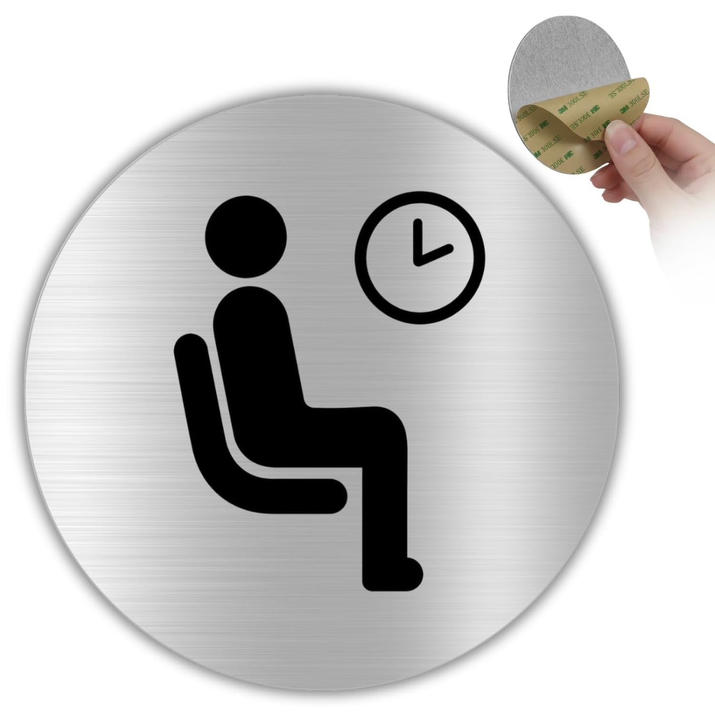 LEIASA | Panneau Salle d'Attente - Ø 10 cm - Aluminium - Accueil Visit