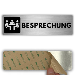 LEIASA | Schild Besprechungsraum - 5x18 cm - Aluminium - Türschild Kon