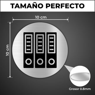 LEIASA | Panneau Archives - Ø 100 mm - Aluminium - Dossiers et Classem