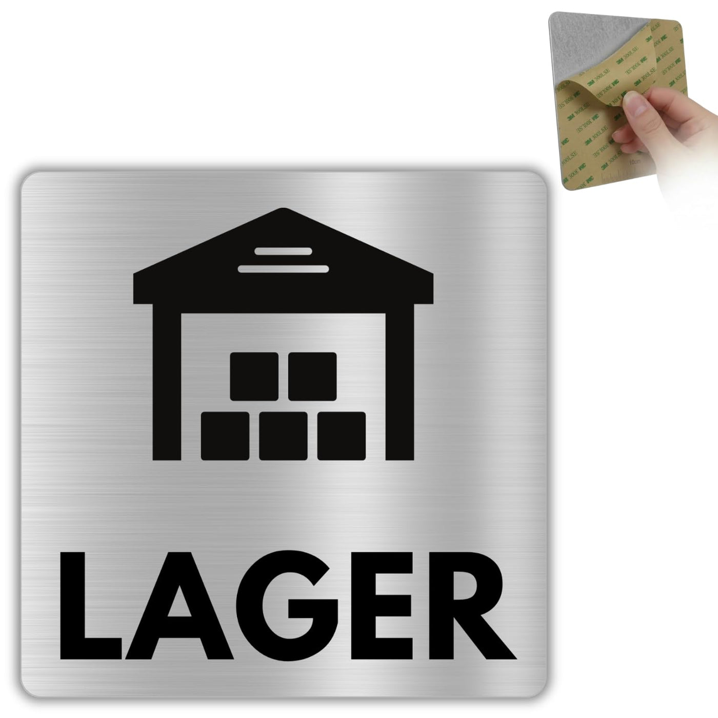 LEIASA | Schild Lager - 12x12 cm - Aluminium - Lagerraum - Warenlager 