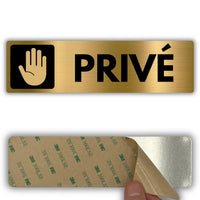LEIASA | Panneau Privé Ne Pas Entrer - 5x18 cm - Aluminium - Épaisseur 0,8 mm - Résistant aux intempéries - Impression UV