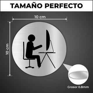 LEIASA | Panneau Bureau - Ø 100 mm - Aluminium - Espace de Travail Ron