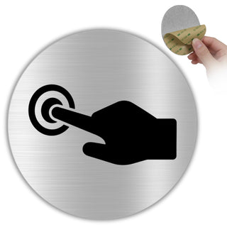 LEIASA | Panneau Sonnette - Ø 10 cm - Aluminium - Bouton d'Appel Visit