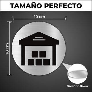 LEIASA | Panneau Réserve - Ø 100 mm - Aluminium - Stock et Dépôt de Co