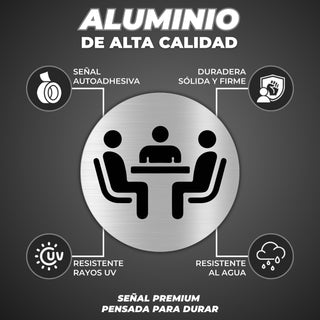 LEIASA | Panneau Salle de Réunion - Ø 10 cm - Aluminium - Espace Confé