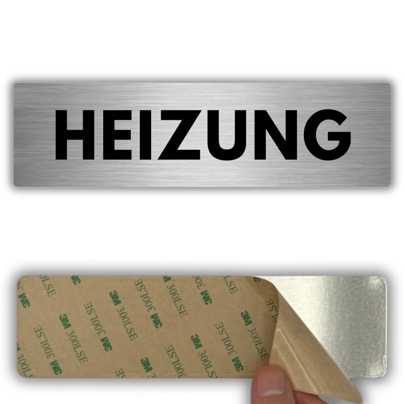 LEIASA | Schild Heizung - 5x18 cm - Aluminium - Türschild Heizungsraum