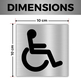 LEIASA | Panneau Autocollant Accès Handicapés - 10x10 cm - Épaisseur 0