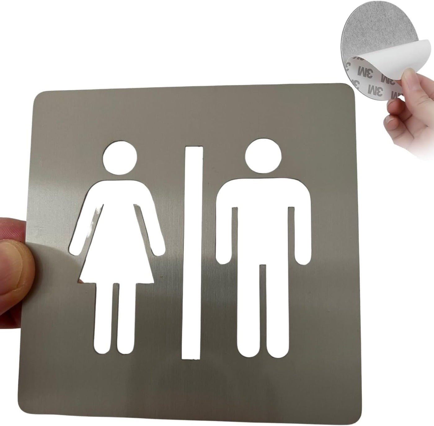 LEIASA | Selbstklebendes WC-Schild für Herren und Damen - Dicke 0,8 mm