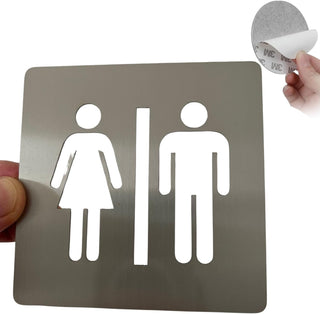 LEIASA | Selbstklebendes WC-Schild für Herren und Damen - Dicke 0,8 mm