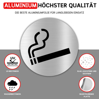 LEIASA | Selbstklebendes „Rauchen erlaubt“-Schild - Dicke 0,6 mm - Dur