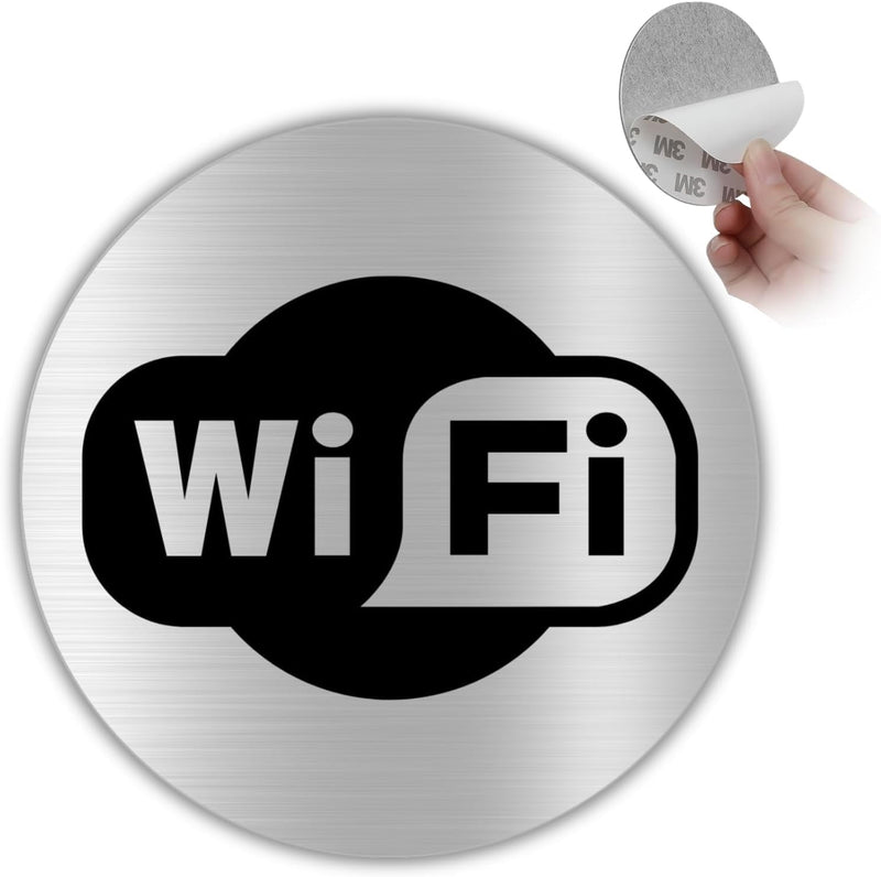 LEIASA | Selbstklebendes WiFi-Schild - Dicke 0,6 mm - Durchmesser Ø 10
