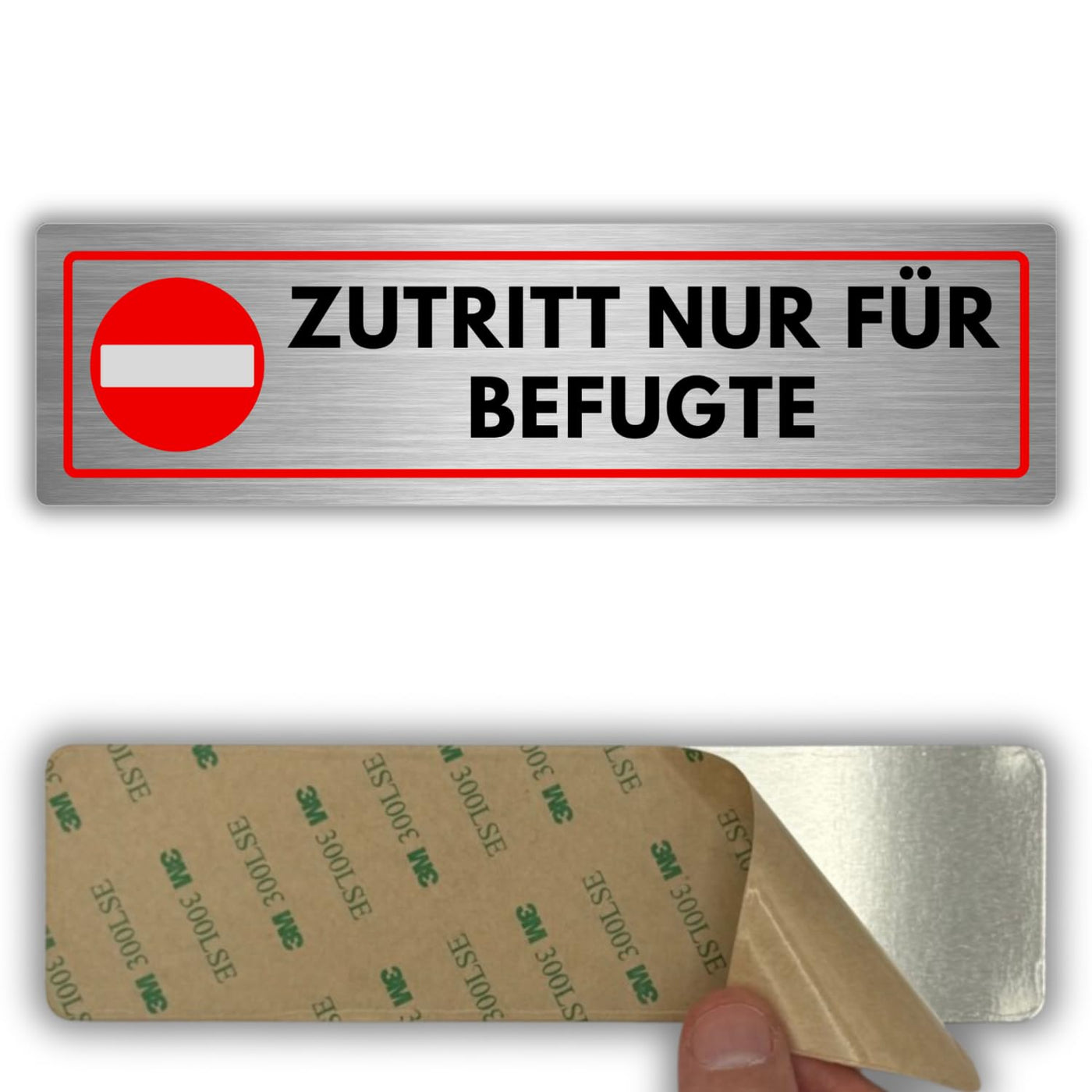 LEIASA | Schild Nur Personal - 5x18 cm - Aluminium - Warnschild Zutrit
