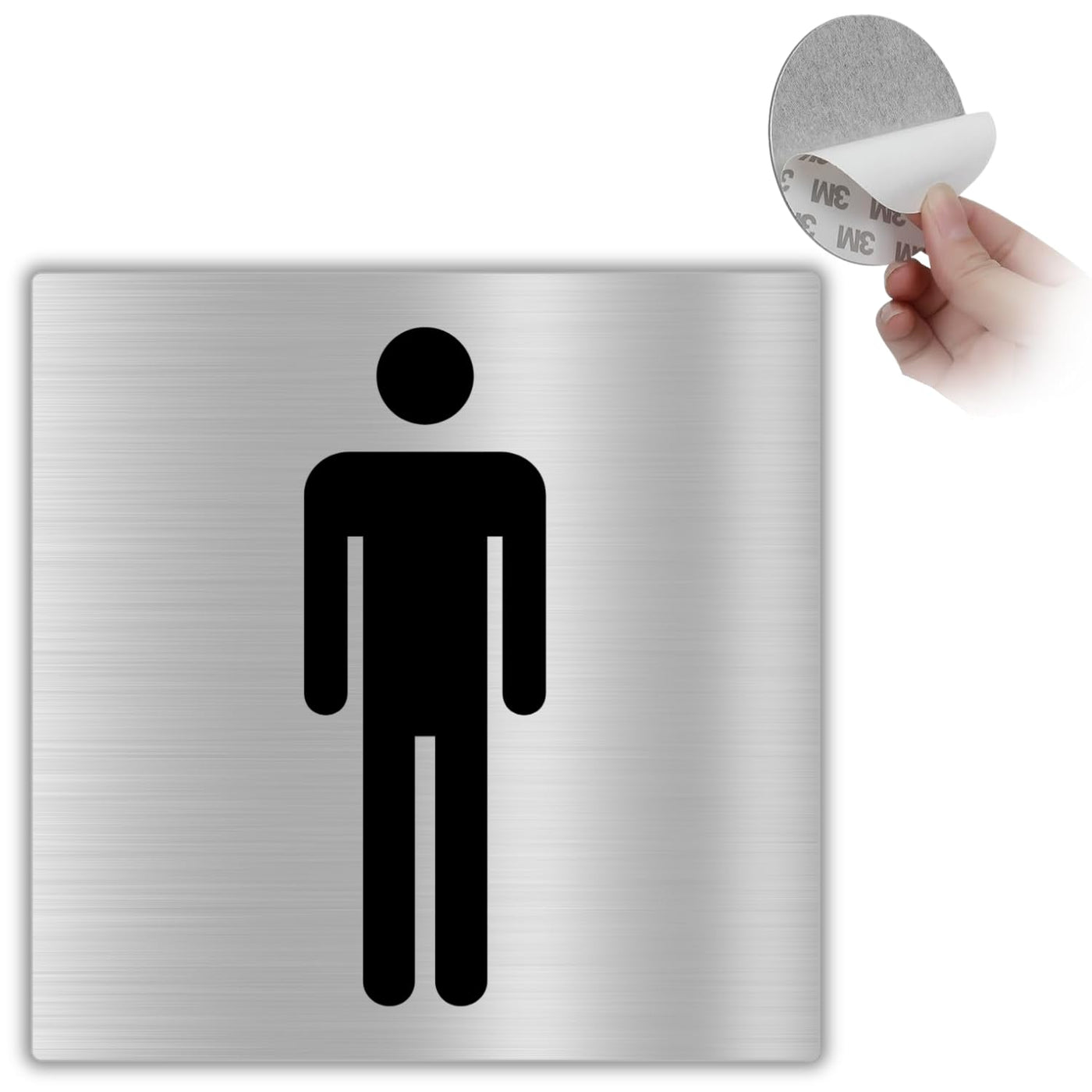 LEIASA | Schild Herren WC - 10x10 cm - Aluminium - Hinweisschild Herre