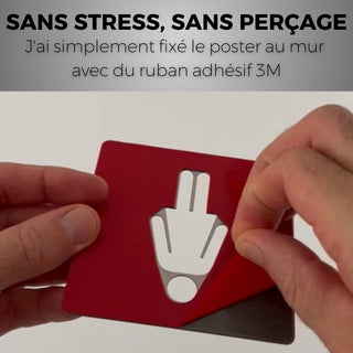 LEIASA | Panneau Adhésif WC Femmes - EFFET DE MIROIR - 10x10 cm - Épai
