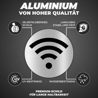 LEIASA | Selbstklebendes WiFi-Schild - Dicke 0,6 mm - Durchmesser Ø 10