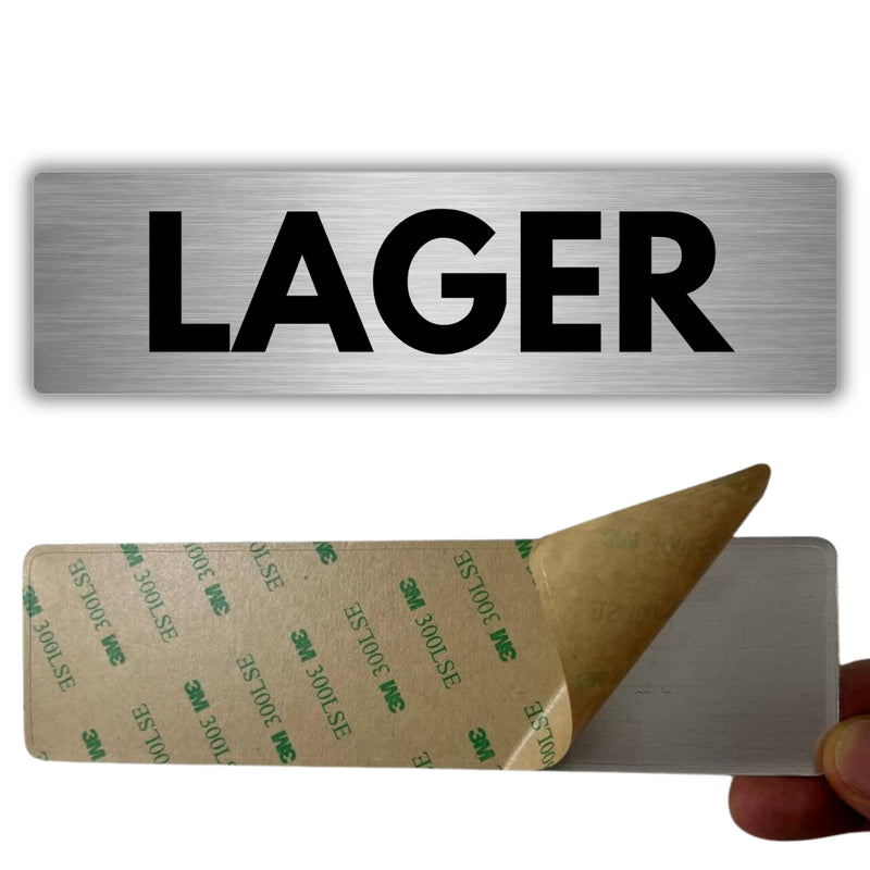 LEIASA | Selbstklebendes Lager-Schild - 5x18 cm - Dicke 0,8 mm - Alumi