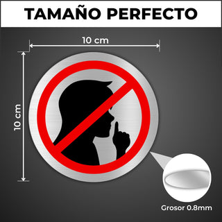 LEIASA | Panneau Silence - Ø 10 cm - Aluminium - Zone Calme et Silenci