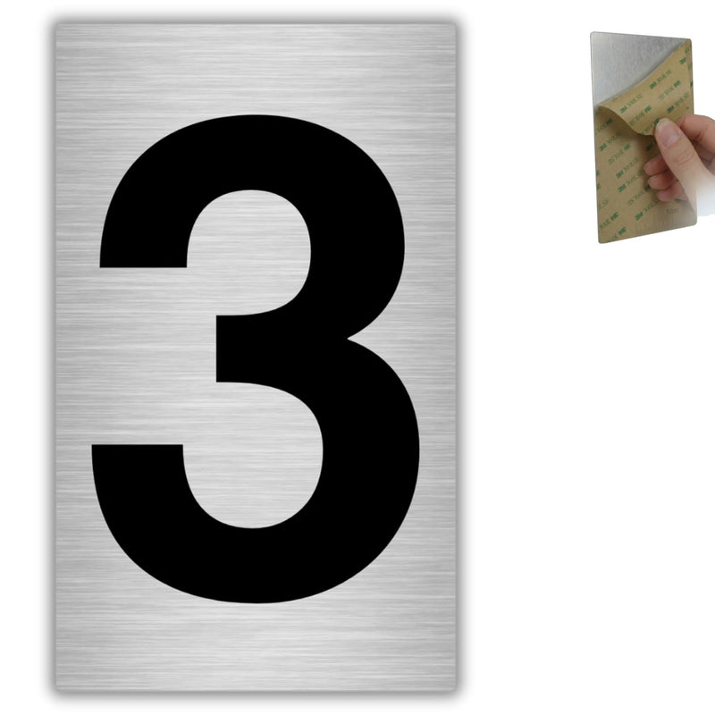 LEIASA | Hausnummer - 6x10 cm - Aluminium - Ziffernschild Eingangstür 