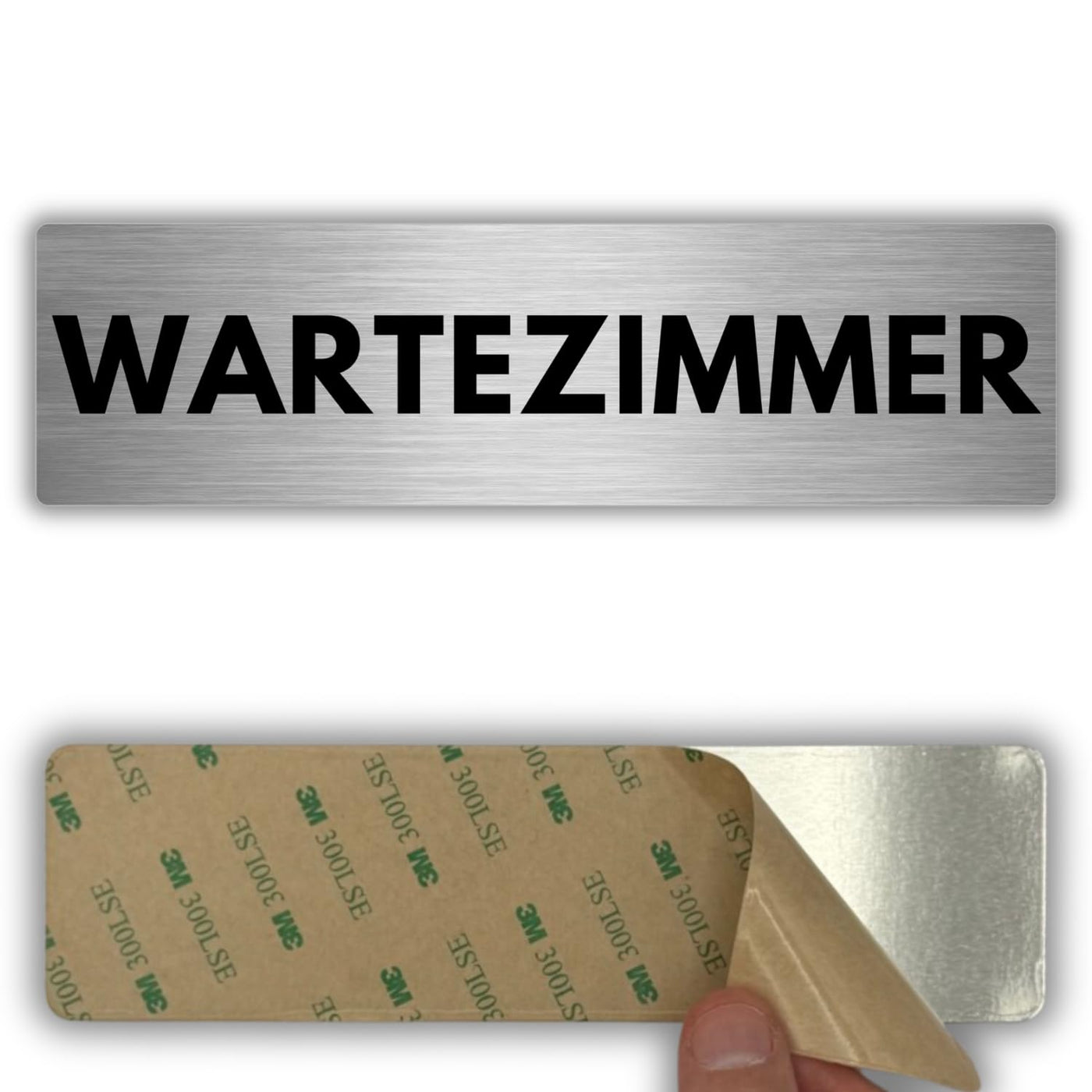 LEIASA | Schild Wartezimmer - 5 x 18 cm - Stärke 0,8 mm - Aluminium - 