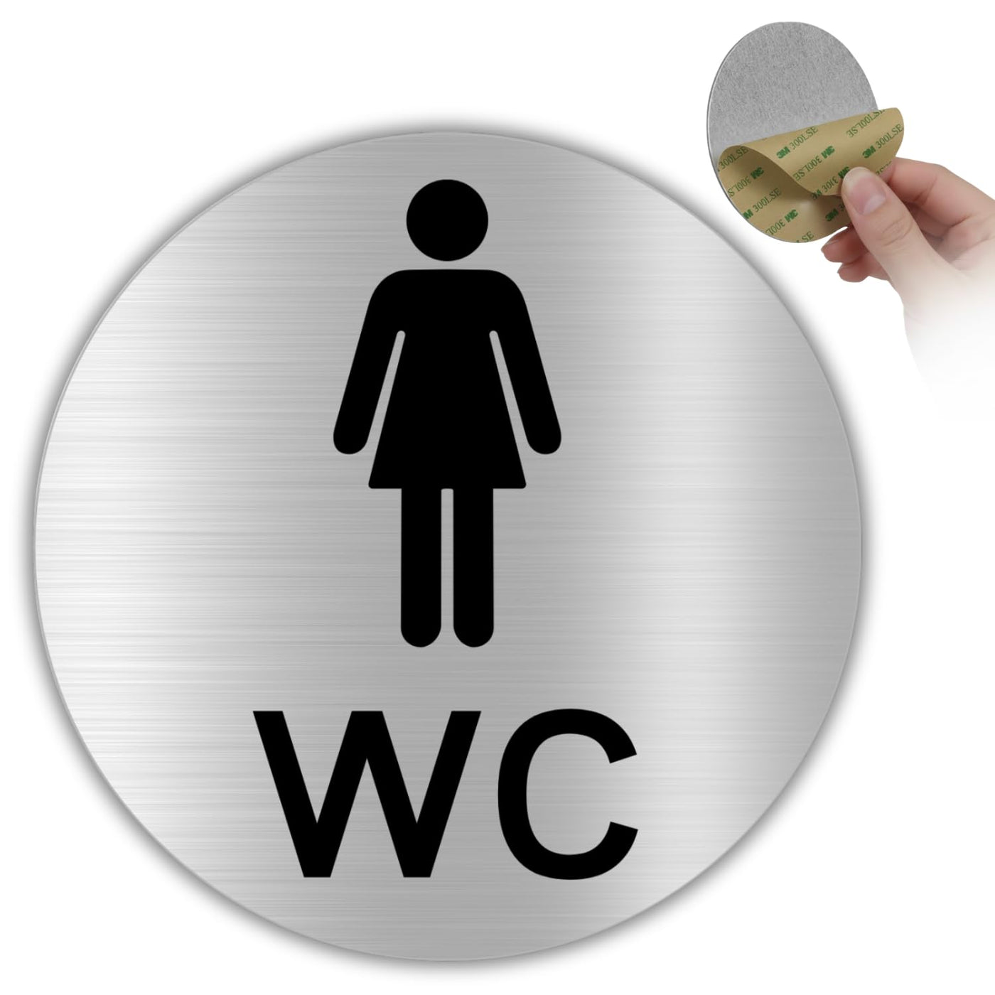 LEIASA | Damentoilette Schild - 5x18 cm - Aluminium - Damen WC Schild 