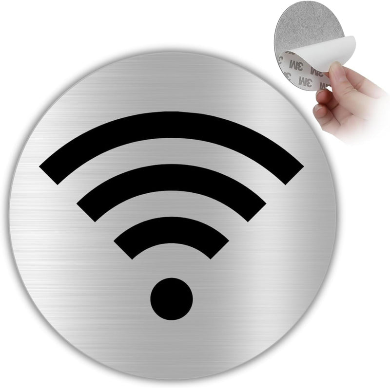 LEIASA | Selbstklebendes WiFi-Schild - Dicke 0,6 mm - Durchmesser Ø 10