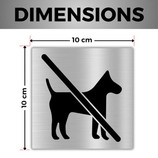 LEIASA | Panneau Autocollant Interdiction Chiens - 10x10 cm - Épaisseu