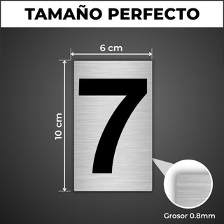 LEIASA | Numéro pour Maison - 6x10 cm - Aluminium - Chiffre Porte d'En
