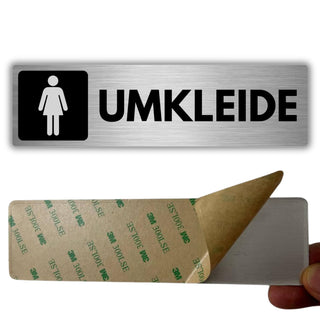 LEIASA | Selbstklebendes Schild Damen-WC - 5x18 cm - Dicke 0,8 mm - Al