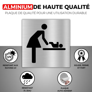 LEIASA | Panneau Autocollant Maman et Bébé - 10x10 cm - Épaisseur 0,8 