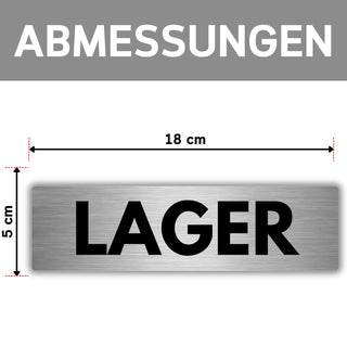 LEIASA | Selbstklebendes Lager-Schild - 5x18 cm - Dicke 0,8 mm - Alumi