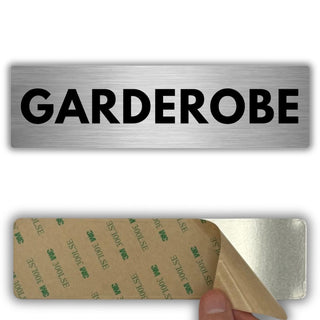 LEIASA | Schild Garderobe - 5x18 cm - Aluminium - Türschild Kleiderabl