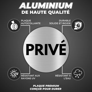 LEIASA | Panneau Adhésif Privé - Diamètre Ø 100 mm - Épaisseur 0,8 mm 