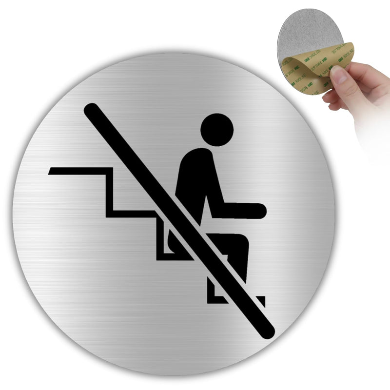 LEIASA | Aufkleber Nicht Hinsetzen Schild - Stärke 0,8 mm - Durchmesse