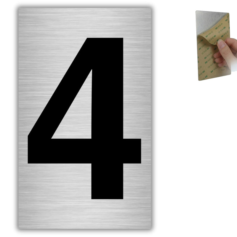 LEIASA | Hausnummer - 4x6,5 cm - Aluminium - Ziffernschild Eingangstür