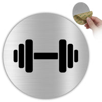 LEIASA | Panneau Salle de Sport - Ø 10 cm - Aluminium - Épaisseur 0,8 mm - Résistant aux intempéries - Impression UV