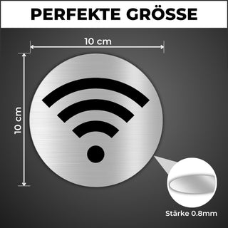 LEIASA | Selbstklebendes WiFi-Schild - Dicke 0,6 mm - Durchmesser Ø 10