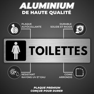 LEIASA | Panneau Adhésif Toilettes Femmes - 5x18 cm - Épaisseur 0,8 mm