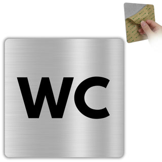 LEIASA | Schild WC - 12x12 cm - Aluminium - Toilette - Toilettenschild