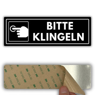 LEIASA | Acrylschild Bitte klingeln - 7,5 x 23 cm - Stärke 2 mm - Acry