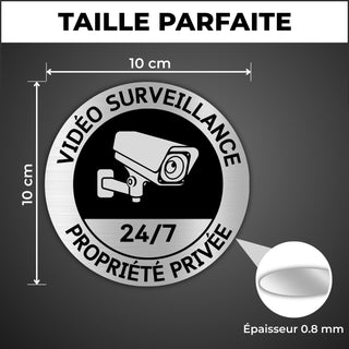 LEIASA | Panneau Adhésif Vidéosurveillance - Épaisseur 0,6 mm - Diamèt