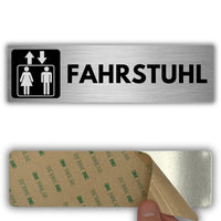 LEIASA | Schild Fahrstuhl - 5x18 cm - Aluminium - Türschild Aufzug - Hinweisschild Lift - Aufkleber Personenaufzug - Aufzug Etagen Schild - Dicke 0,8 mm - (Fahrstuhl)