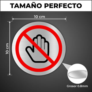 LEIASA | Panneau Sonnette - Ø 10 cm - Aluminium Argenté - Plaque de Po