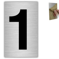 LEIASA | Hausnummer - 6x10 cm - Aluminium - Ziffernschild Eingangstür - Briefkasten Nummer - Schild Wohnung - Nummernschild Gebäude - Adressenschild Residenz - Dicke 0,8 mm (1, 100mm)