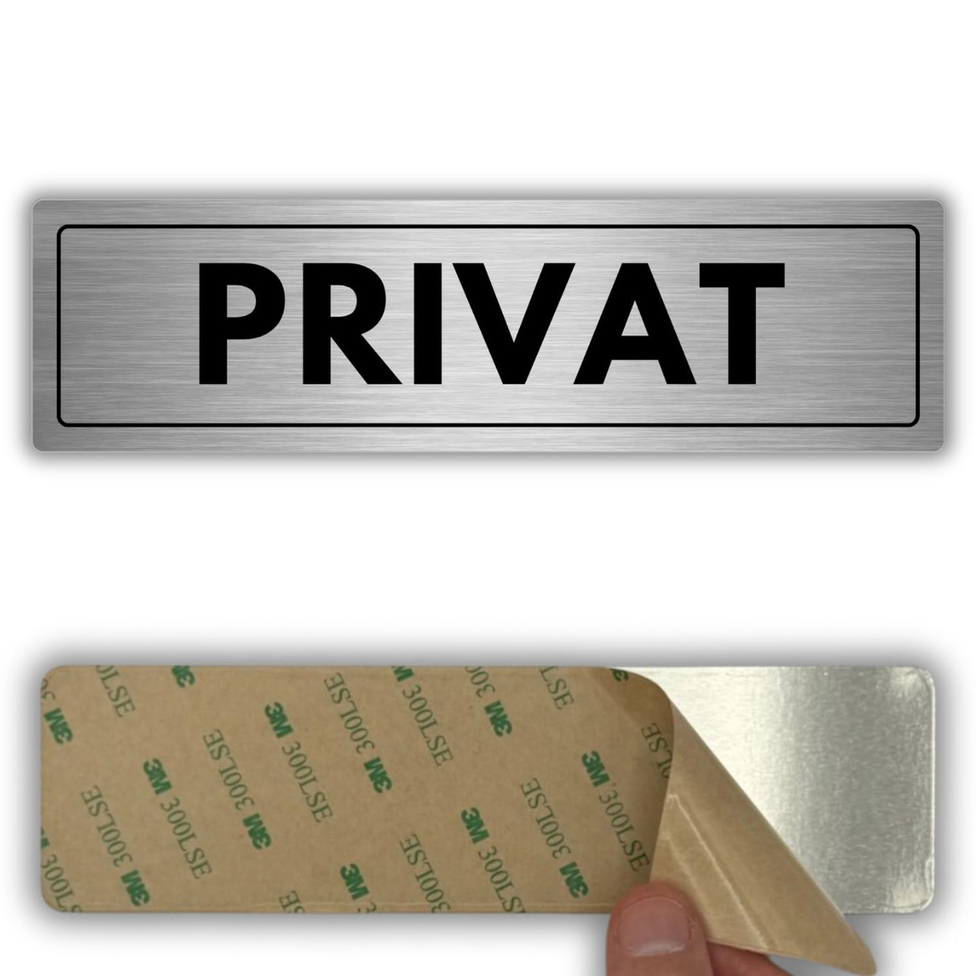 LEIASA | Schild Privat - 5x18 cm - Aluminium - Türschild Privatbereich