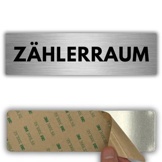 LEIASA | Schild Zählerraum - 5x18 cm - Aluminium - Türschild Zähler - 